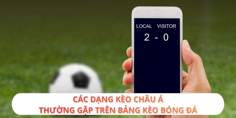 Các dạng kèo Châu Á thường gặp trên bảng kèo bóng đá